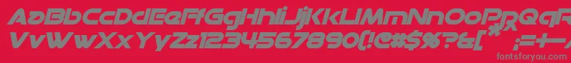 DatacronBoldItalic Font – Gray Fonts on Red Background