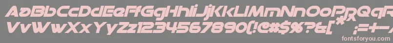 DatacronBoldItalic Font – Pink Fonts on Gray Background