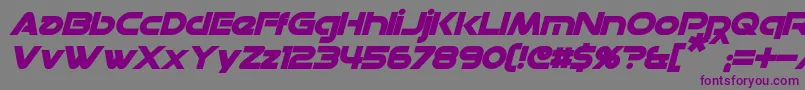 Czcionka DatacronBoldItalic – fioletowe czcionki na szarym tle