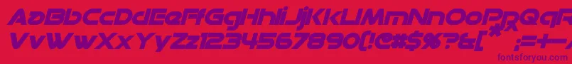 DatacronBoldItalic Font – Purple Fonts on Red Background