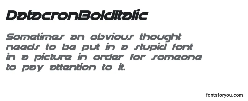 DatacronBoldItalic Font