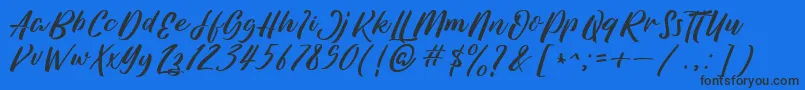 AzkasiaDemo Font – Black Fonts on Blue Background
