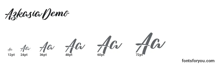 Размеры шрифта AzkasiaDemo