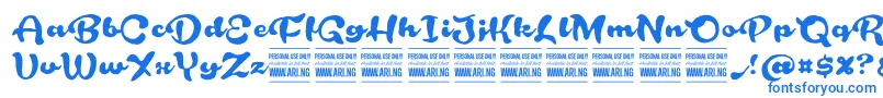 RoughrakooninPersonal Font – Blue Fonts