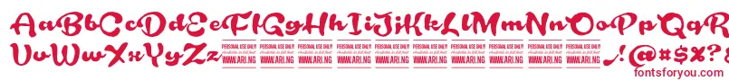fuente RoughrakooninPersonal – Fuentes Rojas Sobre Fondo Blanco