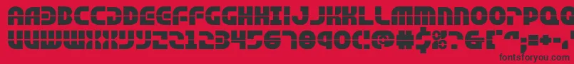 フォントRebelcommandexpand – 赤い背景に黒い文字