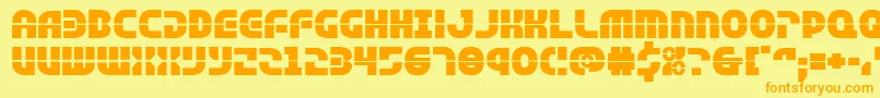 Rebelcommandexpand Font – Orange Fonts on Yellow Background