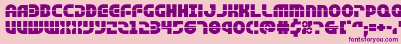 Rebelcommandexpand-Schriftart – Violette Schriften auf rosa Hintergrund