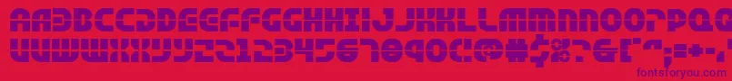 Rebelcommandexpand Font – Purple Fonts on Red Background