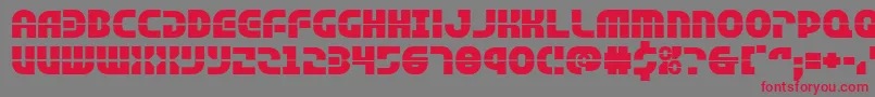 Rebelcommandexpand-Schriftart – Rote Schriften auf grauem Hintergrund