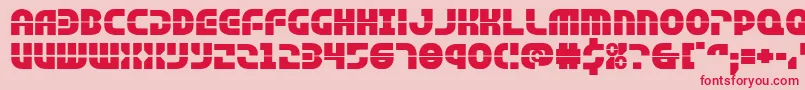 Czcionka Rebelcommandexpand – czerwone czcionki na różowym tle
