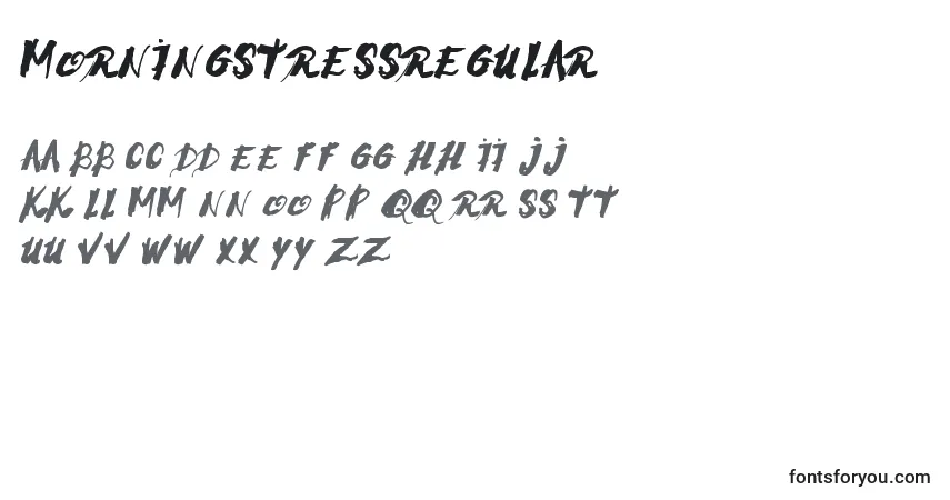 Шрифт MorningstressRegular – алфавит, цифры, специальные символы