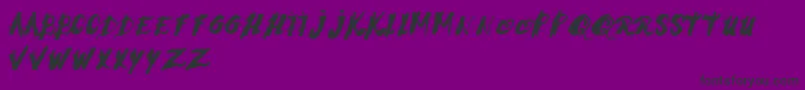 Fonte MorningstressRegular – fontes pretas em um fundo violeta