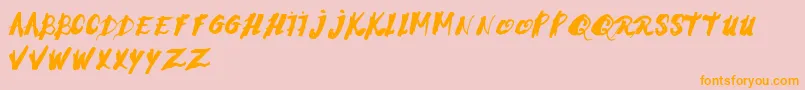 MorningstressRegular Font – Orange Fonts on Pink Background