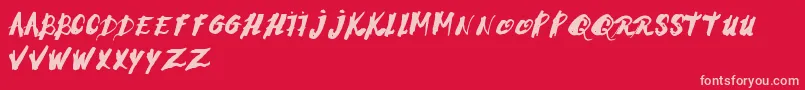 MorningstressRegular Font – Pink Fonts on Red Background