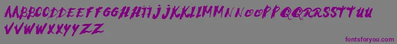 MorningstressRegular Font – Purple Fonts on Gray Background