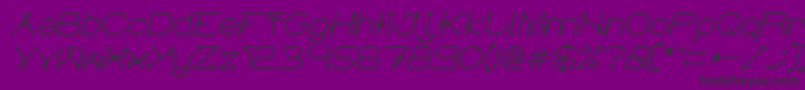 ElectricCityBoldItalic Font – Black Fonts on Purple Background