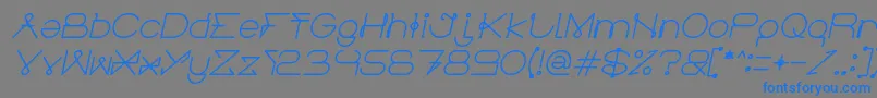 ElectricCityBoldItalic Font – Blue Fonts on Gray Background