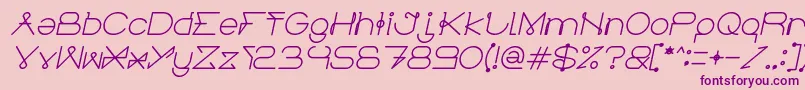 ElectricCityBoldItalic Font – Purple Fonts on Pink Background