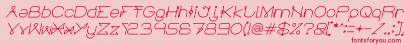 ElectricCityBoldItalic Font – Red Fonts on Pink Background