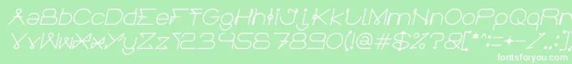 ElectricCityBoldItalic Font – White Fonts on Green Background