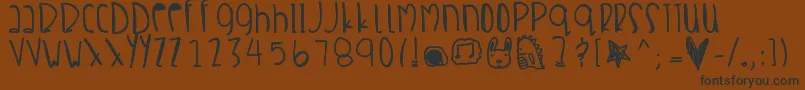Crabsalad Font – Black Fonts on Brown Background