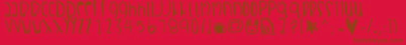 Crabsalad Font – Brown Fonts on Red Background