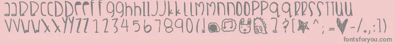 Crabsalad Font – Gray Fonts on Pink Background