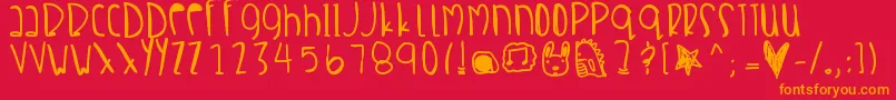 Crabsalad Font – Orange Fonts on Red Background