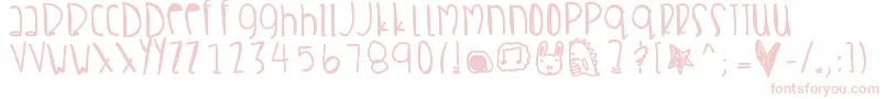 Crabsalad Font – Pink Fonts on White Background