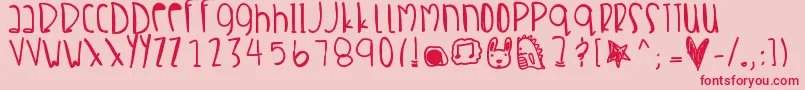 Crabsalad Font – Red Fonts on Pink Background