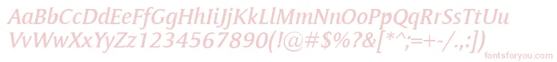 MementoSemiboldItalic-Schriftart – Rosa Schriften