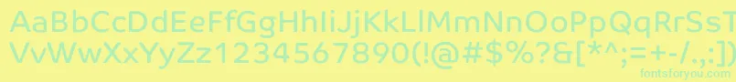 CoTextCorp Font – Green Fonts on Yellow Background
