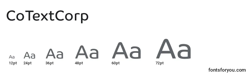 CoTextCorp Font Sizes