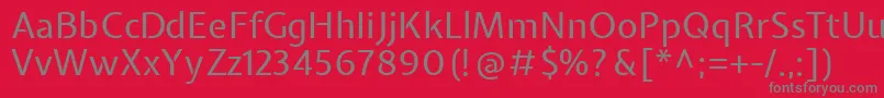 ExpletussansRegular-Schriftart – Graue Schriften auf rotem Hintergrund