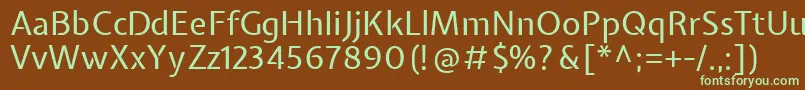 Шрифт ExpletussansRegular – зелёные шрифты на коричневом фоне