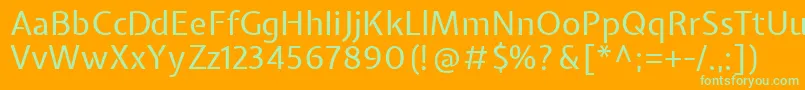 ExpletussansRegular Font – Green Fonts on Orange Background
