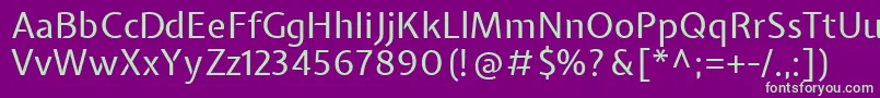 ExpletussansRegular Font – Green Fonts on Purple Background