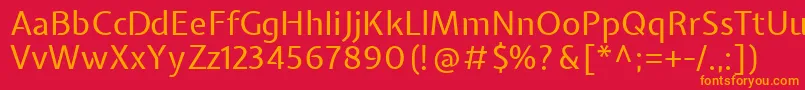 ExpletussansRegular Font – Orange Fonts on Red Background