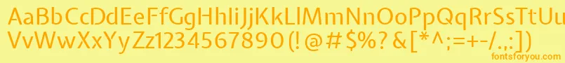 ExpletussansRegular Font – Orange Fonts on Yellow Background
