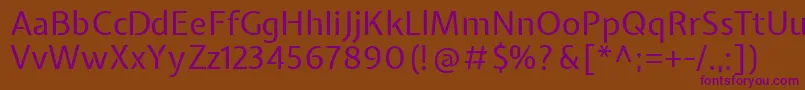 ExpletussansRegular Font – Purple Fonts on Brown Background