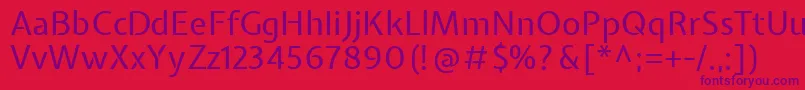 ExpletussansRegular Font – Purple Fonts on Red Background