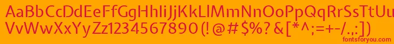 ExpletussansRegular Font – Red Fonts on Orange Background