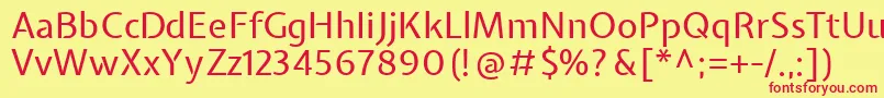 ExpletussansRegular Font – Red Fonts on Yellow Background