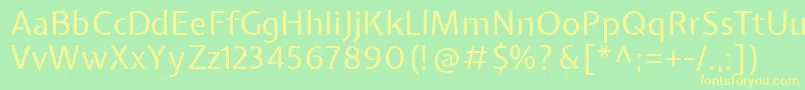 ExpletussansRegular Font – Yellow Fonts on Green Background