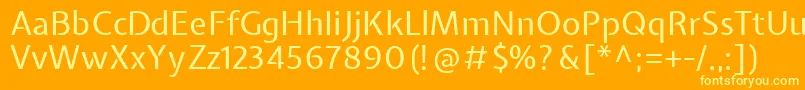 ExpletussansRegular Font – Yellow Fonts on Orange Background