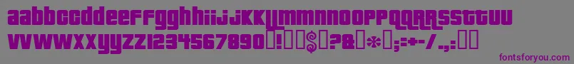 Шрифт Pricedown – фиолетовые шрифты на сером фоне