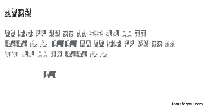Czcionka Toer – alfabet, cyfry, specjalne znaki