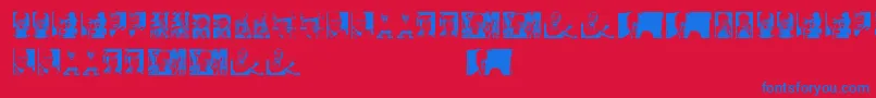 フォントToer – 赤い背景に青い文字