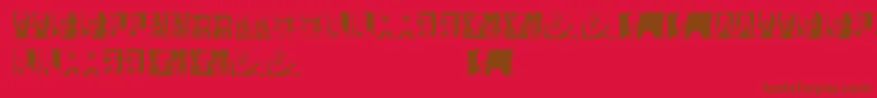 フォントToer – 赤い背景に茶色の文字